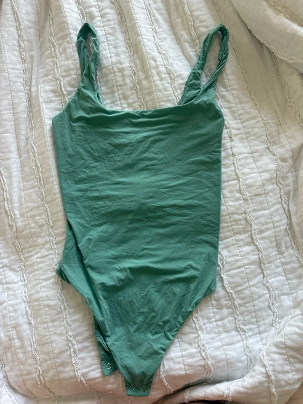Auden target Classic Scoop Neck One-Piece Swimsuit in Seafoam Green